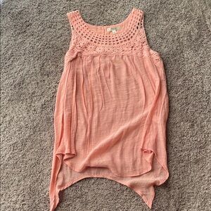 Spense Coral Crochet Detail Tank Top